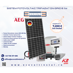 Sistem fotovoltaic trifazat On-Grid 6kw