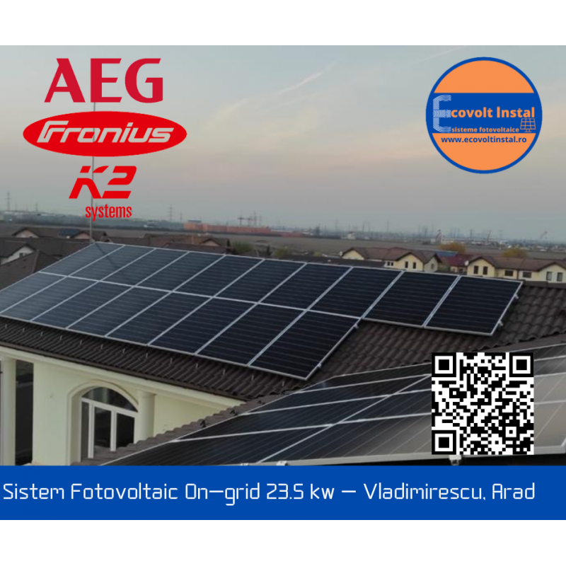 sponge peak Natura Sistem fotovoltaic On-grid 23.5 kw - Vladimirescu, jud. Arad