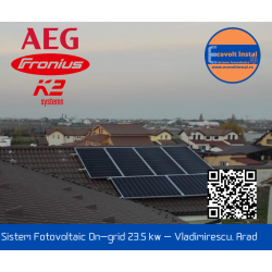 Sistem fotovoltaic On-grid 23.5 kw - Vladimirescu, jud. Arad